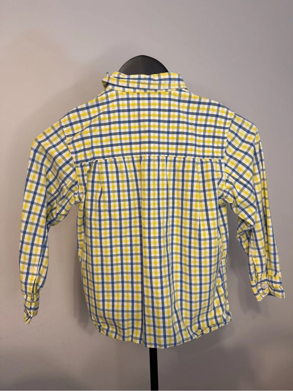 OshKosh B'gosh Yellow & Blue Plaid Cotton Button-Down